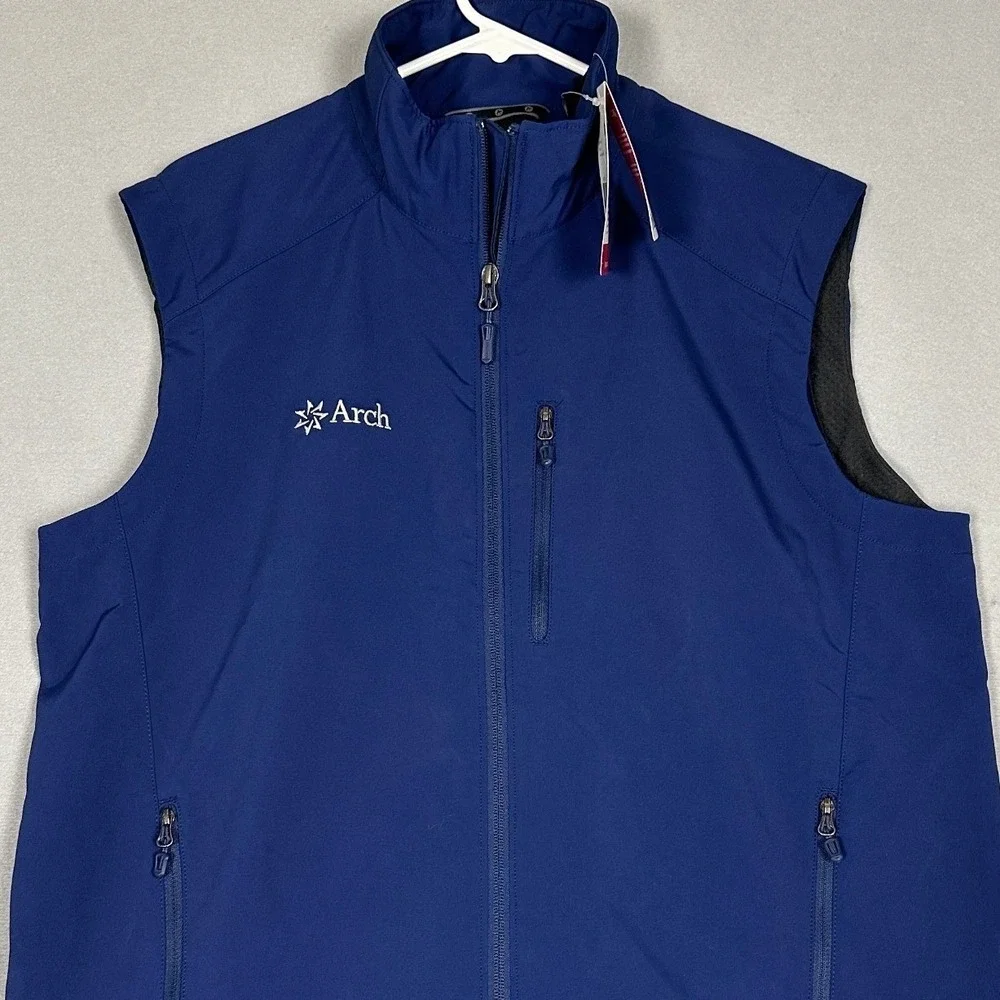 NEW Marmot Approach Vest Mens Large Navy Blue M3 Softshell Full Zip Windbreaker
